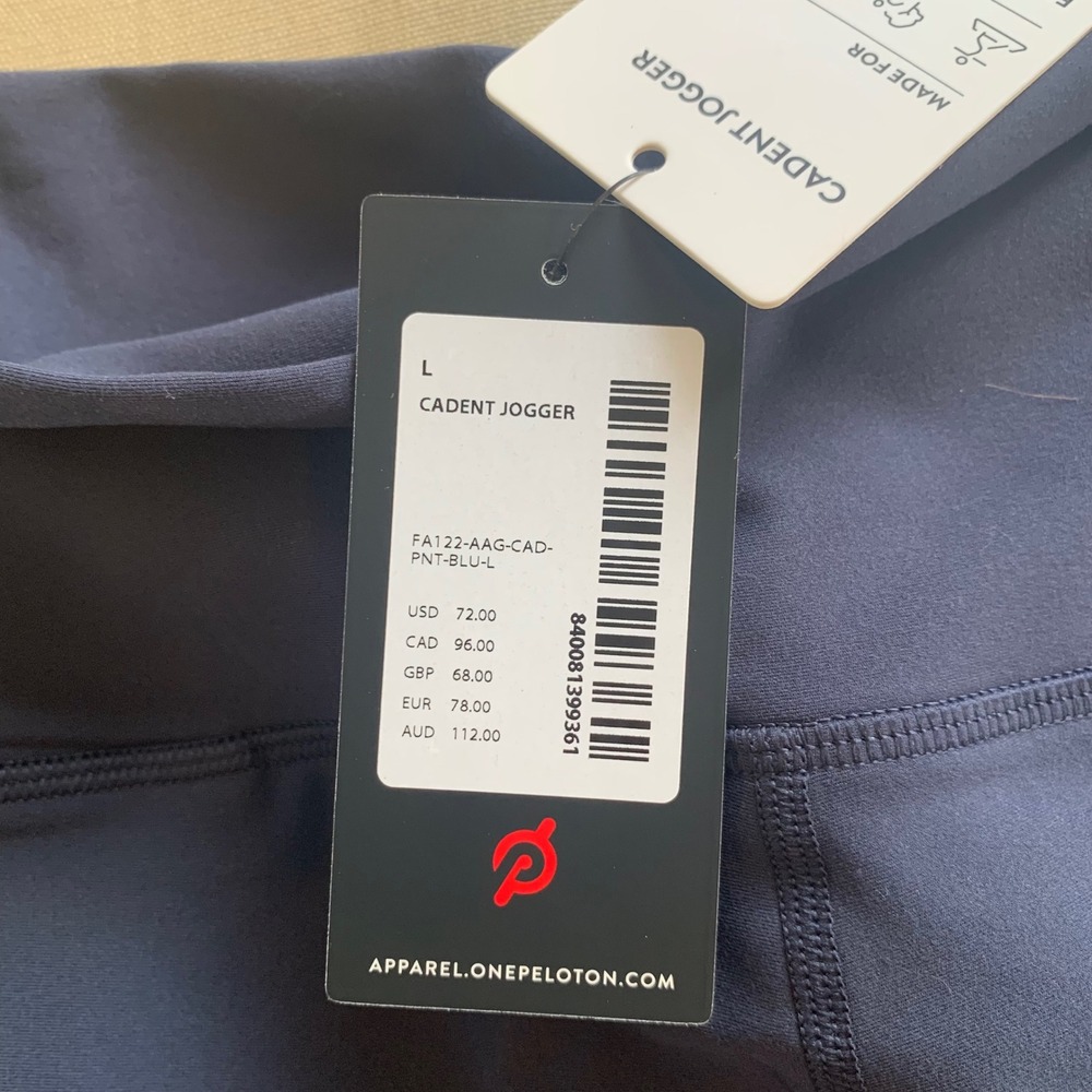 NWT Peloton Cadent Jogger Pants Navy Blue High Rise Slim Fit Womens L Activewear - Picture 4 of 15
